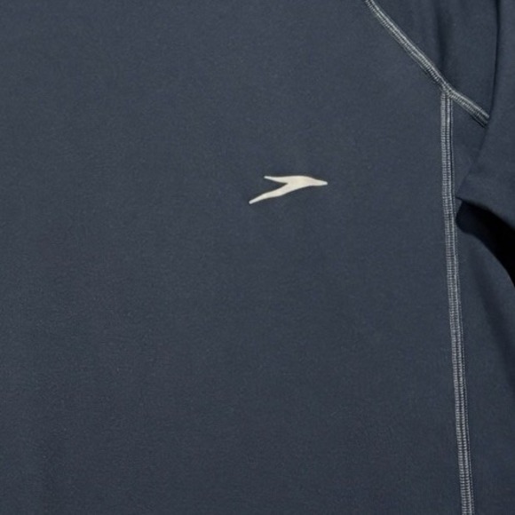 Speedo Short Sleeve Swim Tee Shirt Men's Size XXL Navy UV Block Athletic - Picture 8 of 8